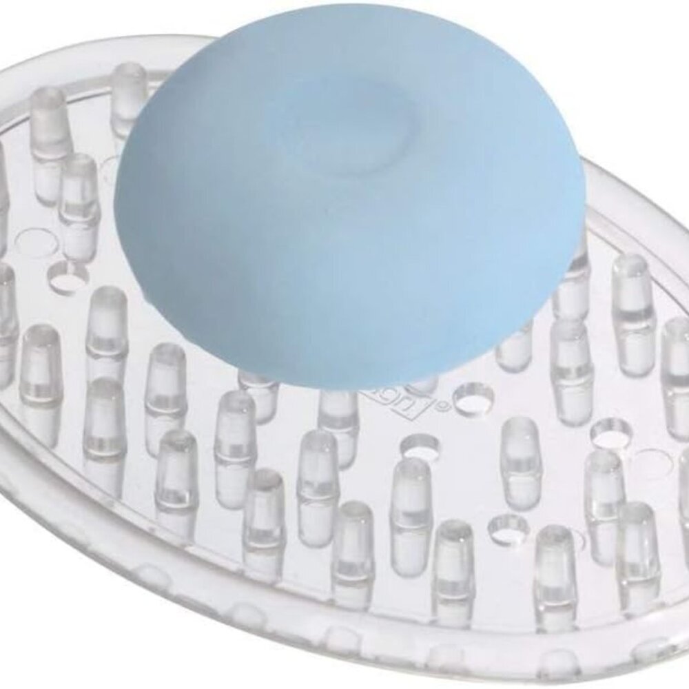 iDesign Plastic Soap Saver, Holder Tray for Bathroom Counter, Shower, Kitchen, 0